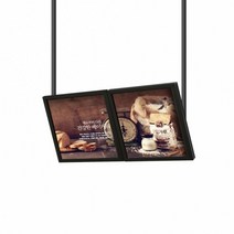 LED배너 라이트패널 개폐식 입간판 천정 벽걸이 MELH-5050 광고판 메뉴판 전시 안내, 2개, 은색