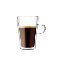 신혼 홈카페 손잡이 유리 큰 이중컵 450ml 에이드컵 커피숖컵 잔 주스컵