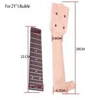 우쿨렐레 목 지판 Fretboard 21/ 23/ 26 DIY 액세서리 부품 콘서트 현악기, 02 21 inch