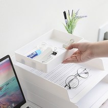 오피스 데스크 OFFISYS 시스템 사무용품 보관 트레이, 화이트