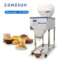 과립분말 자동계량기ZONESUN 20-3000g 분말 계량 충전 기계 반자동 식품 재료 과립 캐슈 너트 백 정량 생산, 01 220V 50Hz