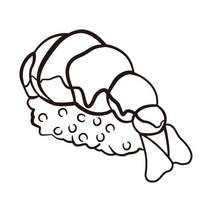 초밥 매장 인테리어 포인트스티커, 블랙, 초밥1