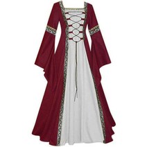 중세시대드레스 왈츠 원피스 서양 귀족 드레스 19세기 빈티지 여성 긴 가운 자수 럭셔리