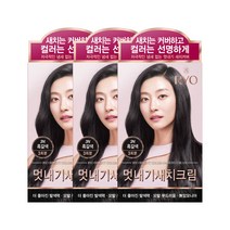 려 우아채 멋내기 새치 염색제, 흑갈색, 3개