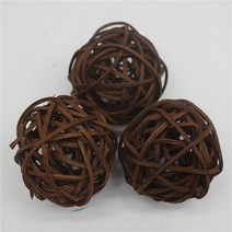 라탄소품 라탄등 라탄스툴 7개/몫 5CM 여러 가지 빛깔의 등나무 공 DIY Sepak Takraw 홈 장식 및 크리스마, 07 Coffee
