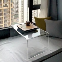 아크릴테이블 투명 커피 탁자 미드센추리스타일 탁자, 어드밴스드그레이 40×30×25두께 10 mm
