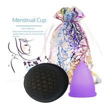 생리컵 4 pcs 생리 디스크 플랫 핏 디자인 여성 엑스트라 씬 생리 디스크코파컵 대안, 1-하얀