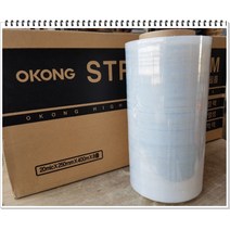오공 스트레치 필름 산업용 수동랩 파레트랩 포장랩 20mic x 250mm x 400M 롤당, 1롤