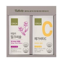 풀비타 답례 감사 명절 선물세트 밀크씨슬 메가비타C 세트 120정 회사 교회 친정 처가 시댁 큰댁, 6개