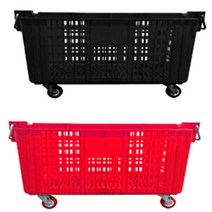 국내생산 이사바구니 바퀴바구니 플라스틱바구니 운반상자 수납바구니 사각바구니 이삿짐바구니, 바퀴형/검정색, 1개, 블랙