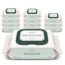베베숲 시그니처 그린 아기물티슈 캡형, 6개, 20매입