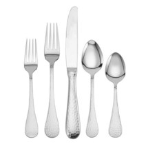 Wallace Continental Bead 스테인리스 스틸 65피스 박스 플랫웨어 세트 12인용 - W4466504, Continental Hammerhead