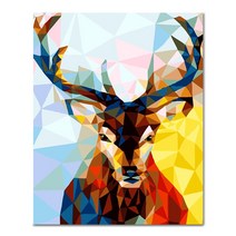 아디코 DIY 페인팅 명화그리기 40 x 50 cm PEE48, 입체 큰뿔 사슴