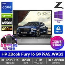 HP 워크스테이션 노트북 ZBook Fury 16 G9 i9A5_WKS3 RTX A5500 12세대i9 NVMe2TB 32GB WIN10Pro WUXGA 16형, 실버, 코어i9, 2TB, WIN10 Pro