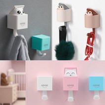 놀자리빙 숨바꼭질 고양이 다람쥐 후크 팝업후크 다용도걸이 행거 물건을 걸면 쑥, 1개, No.01 고양이 후크 그린