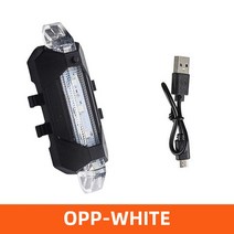 출차주의등 어깨경광등 경찰 태양광 차량용 USB 충전식 자전거 가벼운 전면 후면 미등 사이클링 안전 경고, 07 Opp-white