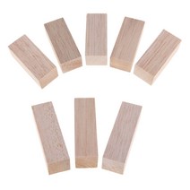 GHSHOP 8 조각 발사 나무 블록 DIY 모델링 공예 나무 작업 재료 7-10cm