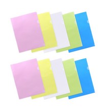 희망화일 PP A4 이단화일 L자화일 10개입 엘화일 간지 홀더 반투명 서류화일 엘홀더, 1세트, 연두