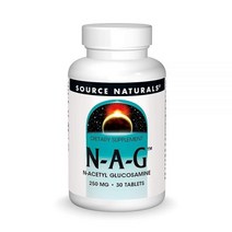 Source Naturals N A G 250mg 아세틸 글루코사민 관절 지지 및 장 안감 30정 미국직송