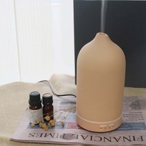 디퓨저 아로마램프 캔들램프 색상의 세라믹 아로마 자동 소형 가습기 호텔 공기 신선한 에센셜 오일 타이밍 조명, Pottery color