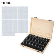 동전 저장 상자 20/30/50/100PCS 조절 항산화 나무 기념 컬렉션 케이스 조정 패드, 100PCS
