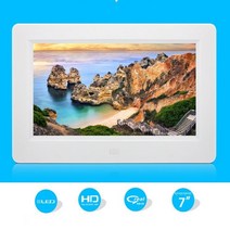 디지털액자 전자액자 전자앨범 초박형 LED 전자 사진 앨범 HD 디지털 포토 프레임 LCD 7 인치 1024x600, 01 EU 플러그