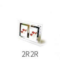 국산 크리스탈2단액자(2R+2R) 유리액자 사진액자, 상세페이지 참조