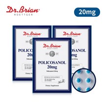 [3통] 닥터브라이언 사탕수수 폴리코사놀 20mg 90타블렛/ 콜레스테롤/HDL/LDL, 90정, 3개