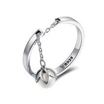 조정 가능한 반지 정통 925 스털링 실버 쌓을 수 있는 약혼 지르콘 오픈 사이즈 반지 여성용 오리지널 쥬얼리