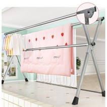 대형 이불 x자형 베란다 야외 빨래 건조대 x형 스텐 접이식 와이드 수건 속옷 튼튼한 간이 옥상 빨랫대, 고급형150~200cm