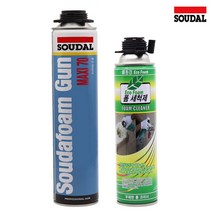 수달 실리콘 수다폼 폴리 우레탄폼 대용량폼 폼스프레이 단열 틈새 메꿈 870ml, 수다폼+세척제