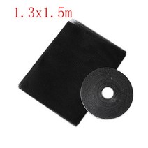 방충망틀교체 폴딩도어 시공 필터용부직포 inset 130x150cm 방 모기 방지 창 주방 곤충 그물 문 실내 버그 비행 메쉬 보호 커튼 접착 스크린, 블랙 1.3x1.5m, 협력사