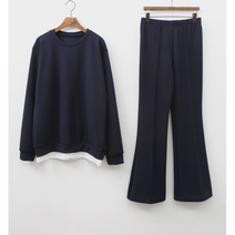 도희날다 허8000 여성 편한세트복 데일리룩 투피스 바지세트 라운드 상하세트 밴딩바지세트