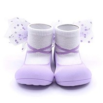 [Attipas] 아티파스 베이비 슈즈 Pretty Rhythm (프리티 리듬) M (11.5 cm) 라벤더 소녀세탁기 OK·속건 경량 맨발에 가까운 퍼스트 슈즈 프레슈즈물놀이 OK 공원 외출 출산 축하 생후 5개월부터