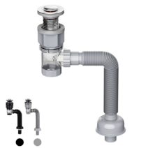 리빙하우 셀프설치 세면대 배수관 자동팝업 일체형