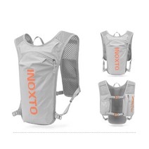 트레일러닝 조끼 트레킹 아웃도어 백팩 베스트 공용 초경량 마라톤 등산 런닝, 그레이+오렌지