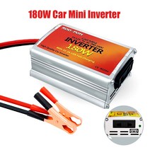 220W180W 미니 자동차 전원 인버터 DC 12V AC 220V 전압 변환기 USB 충전기 인터페이스 수정 된 사인파 자, 03 Alligator Clip 180W
