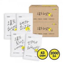 그린위생 미니응원 업소용물티슈 43g2000매