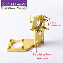 Start now CO2 레이저 키트 기본 부품 헤드 세트 렌즈 미러 고정 장치 마운트 홀더 CNC 2030 조각기 기계, 05 2nd Mirror Mount_02 D18