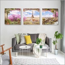 퍼즐페인팅 DIY세계명화그리기 40x50 ( 파리의 풍경 ) 3단세트