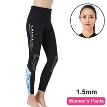 서핑복 잠수복 서핑슈트 네오프렌 롱 타이츠 바지 2mm 3mm 15mm 따뜻한 반바지 다이빙 수영 스노클링 스쿠버 링 서핑 남성 여성 레깅스, L, 1.5mm Women Pants