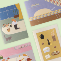 상세정보참고 A6 한 손 미니 수첩 작은 노트 실제본 휴대 서브 메모지 디자인 예쁜 레시피 단어 아이디어 클립, 텃밭 가꾸기