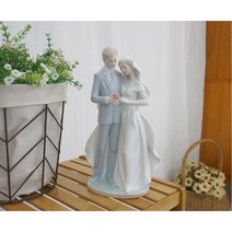 세라믹 웨딩 커플 야드로 장식인형(3158)신혼부부 집들이선물