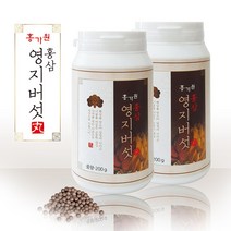 홍삼영지버섯 홍삼환 영지버섯환 녹각영지버섯 분말 가루 정 백봉령 복분자 오가피나무 자연산 베타글루칸 불포화지방산 칼슘 면역력회복, 2개, 200g