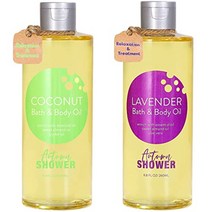 Bath Oil - Autumn Shower Oil with Sweet Almond Oil Jojoba Oil and Shea Butter Lavender & Coconut, 1개