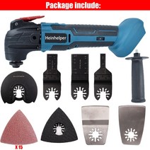 Makita 18V Ba 용 무선 진동 다기능 전기톱 트리머 트리밍 셔블 커팅 머신 목공 도구, CHINA, 빨간, 1.No battery