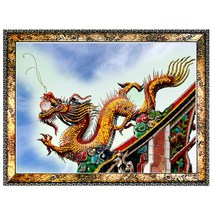 A430-4/황룡사진액자 A3 벽걸이액자 포토액자 용사진 청룡사진 풍경화 풍경사진 풍경화그림, 황룡사진액자