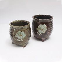 국산 여주 도자기 수저통 물빠짐 수저꽂이 다용도 필통, 중, 1개
