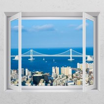 기타 바보사랑[꾸밈]광안대교_창문그림액자, D타입-엘레강스실버