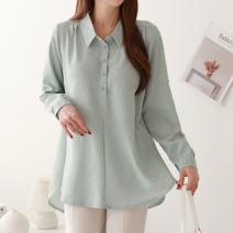 블루종 카라넥 A라인 블라우스_B2302BL038A